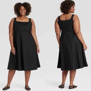 NWT Ava & Viv Plus Size Black Fit & Flare
Midi A-Line Dress Sz 18